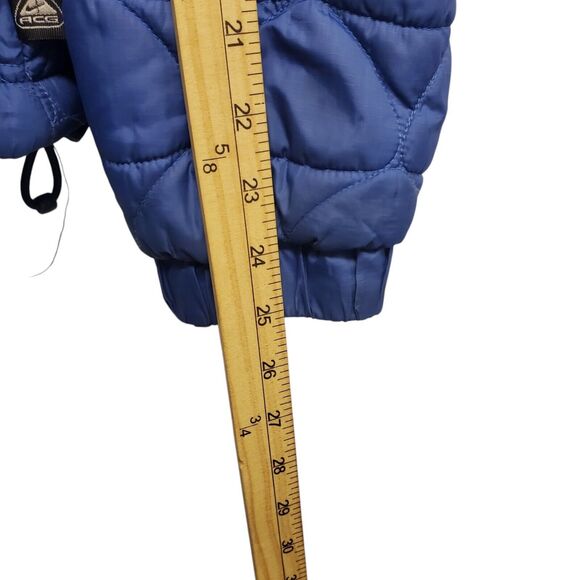 Vintage NIKE Jacket ACG Womens Medium Blue Puffer Full Zip Removable Sleeves 90s - Picture 7 of 14